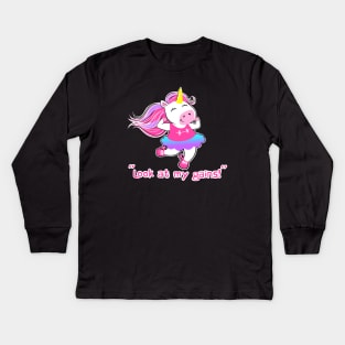 Unicorn fitness Kids Long Sleeve T-Shirt